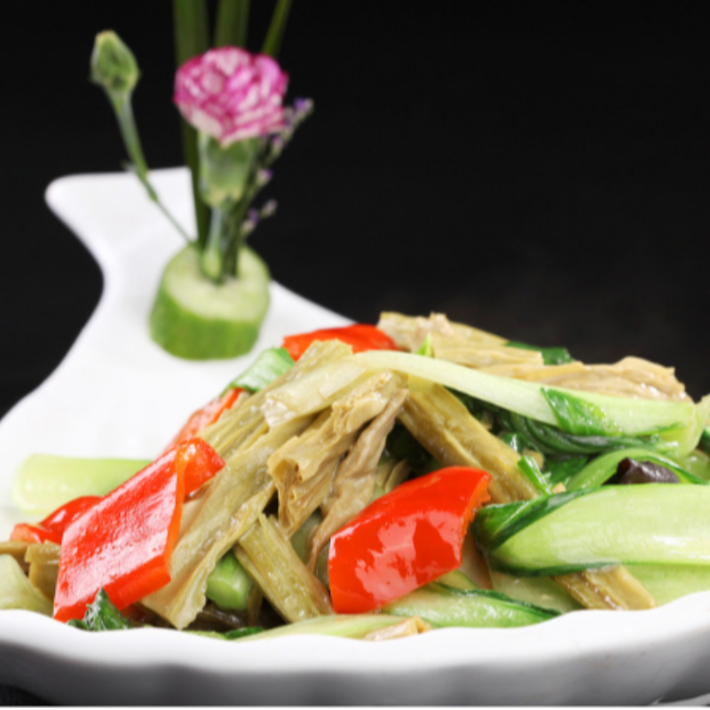 B17) Baby Rape Flowers with Beancurd Sheets 小油菜拌腐竹 Main Image